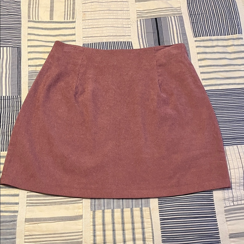Dusty Pink corduroy mini Skirt